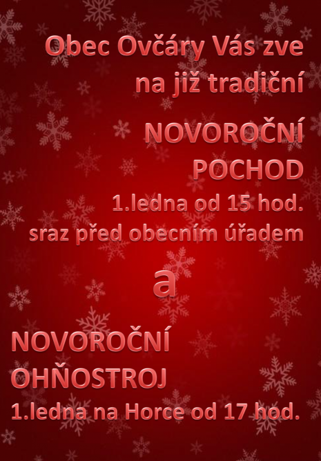 novoroční pochod a ohňostroj