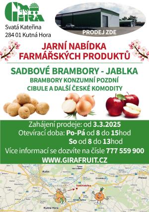 Jarní nabídka farmářských produktů